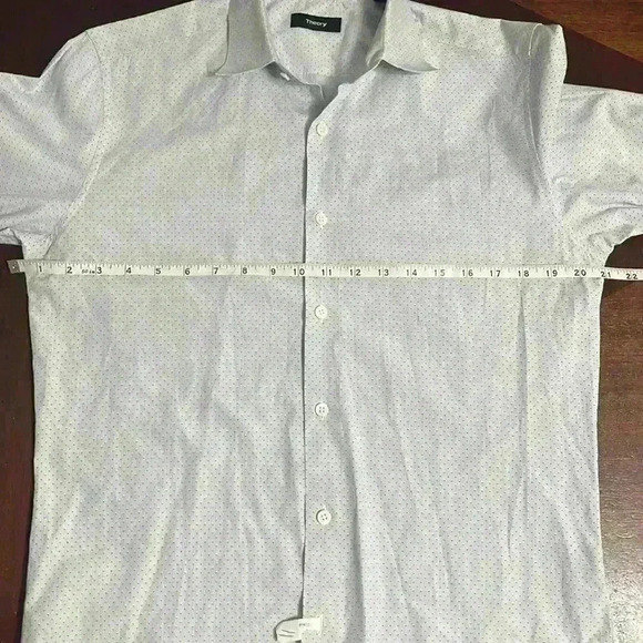 Theory Men's Dress Shirt Long Sleeve Regular Fit Button Up - Picture 6 of 12